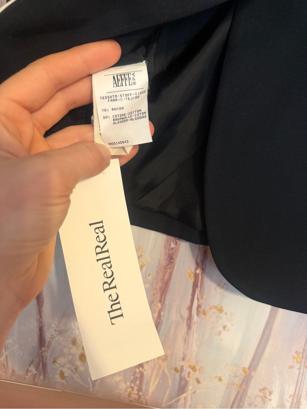 Moschino Black Blazer with White Wavy Trim - Picture 6 of 7